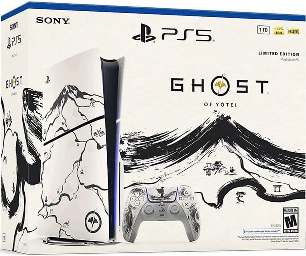 Игровая приставка Sony PlayStation 5 Slim 1Tb Ghost of Yotei Black Limited Edition с приводом (CFI-20**A)
