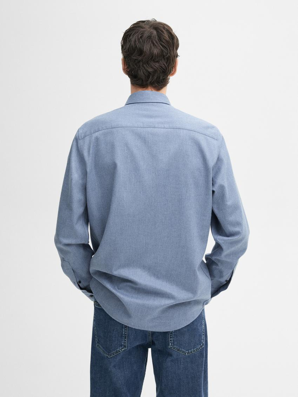 Massimo Dutti Рубашка из 100% хлопка, голубой