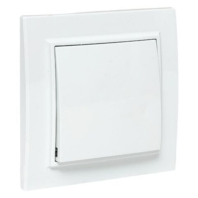 Минск Выключатель 1-клавишный СП,10А, белый EKF Basic