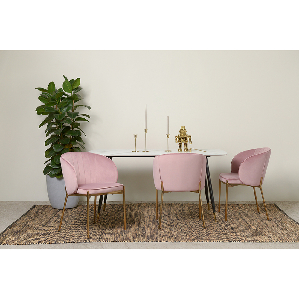 Стул Bergenson Bjorn Coral, велюр, пыльная роза