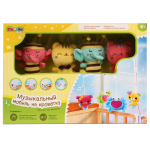 Карусель муз. Mioshi Baby "Пушистые зверята" (музык., заводн., мягк. игрушки)