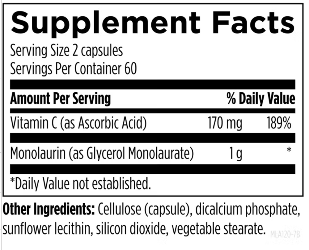 Designs For Health - Monolaurin-Avail™ - 120 capsules