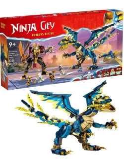 Конструктор Элементальный Дракон против Робота 1058 деталей