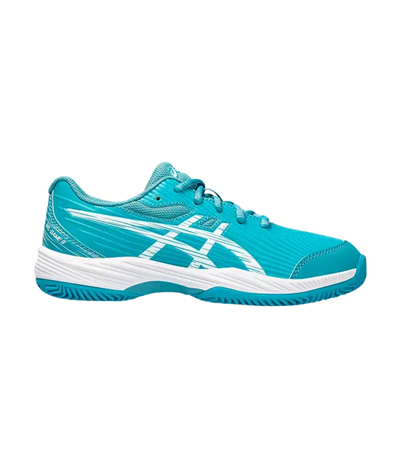 Asics Gel-Game 9 GS Clay-OC Детские кроссовки Серый Синий-Белый