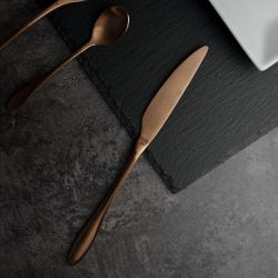 Нож столовый 23,5 см матовый цвет светлая медь PVD   [12]