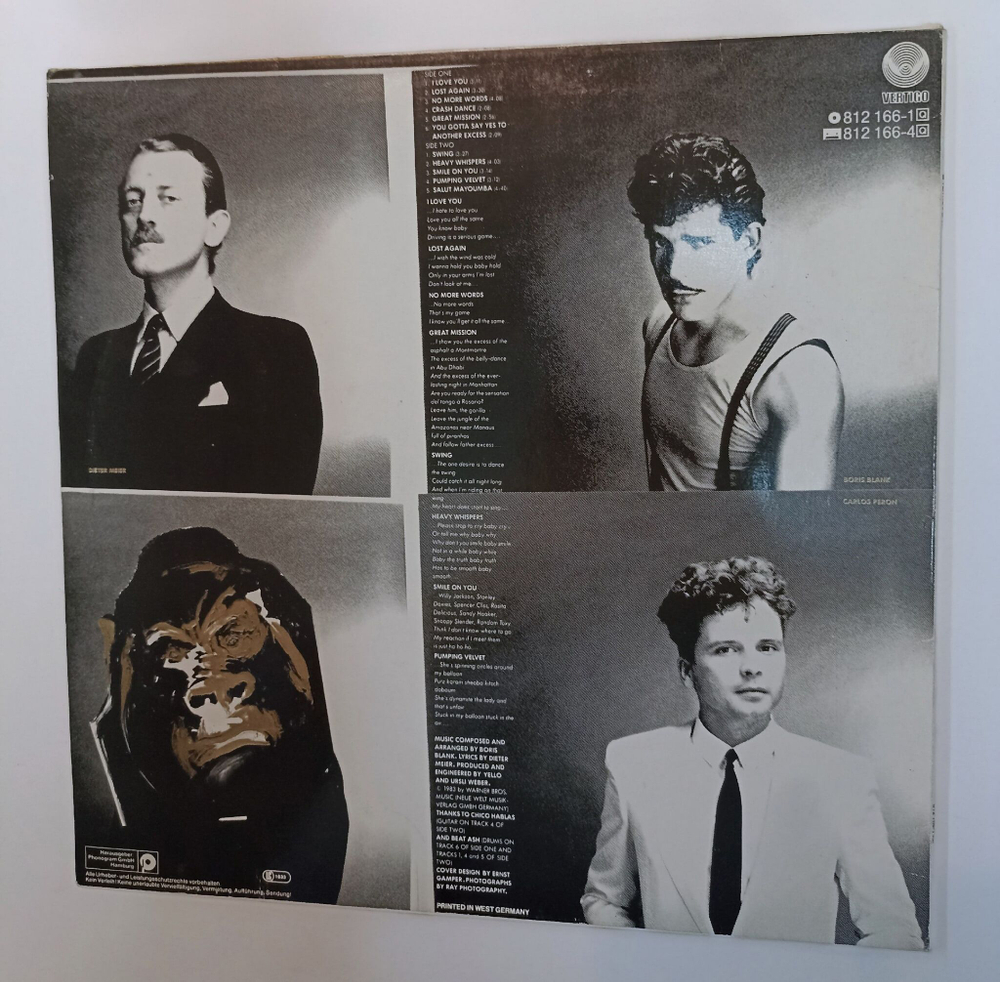 Винтажная виниловая пластинка LP Yello You Gotta Say Yes To Another Excess (Germany 1983)