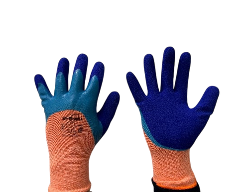 Ex Profil Перчатки, размер 10+(ПЕРСИК/СИН.)/NEW