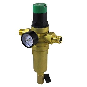 Самопромывной фильтр для горячей воды Tim 3/4" с редуктором и манометром