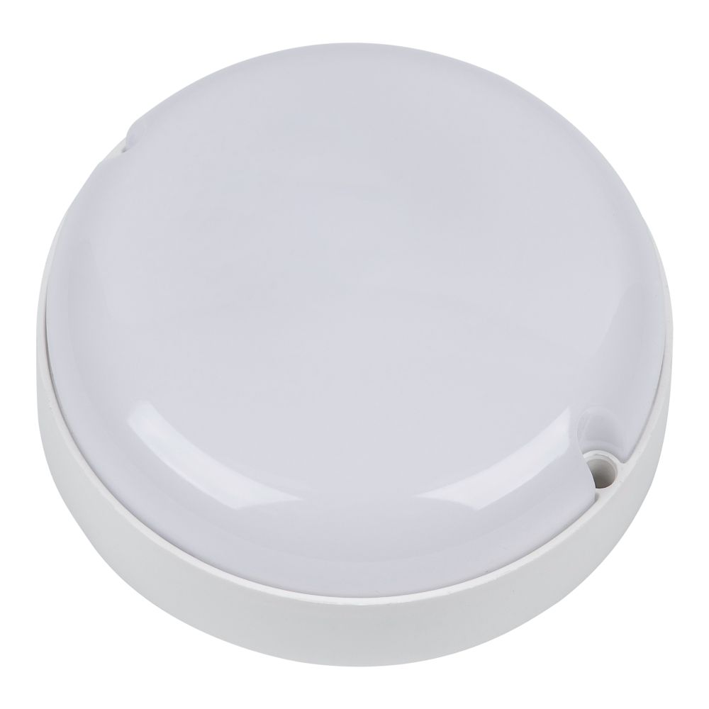 ULW-Q243 12W-4000К-NL SENSOR IP65 WHITE Светильник светодиодный влагозащищенный. с датчиком освещенности и движения. Дежурный-основной режимы. Круг. Белый свет4000K. Диаметр 135мм. Белый. ТМ Volpe