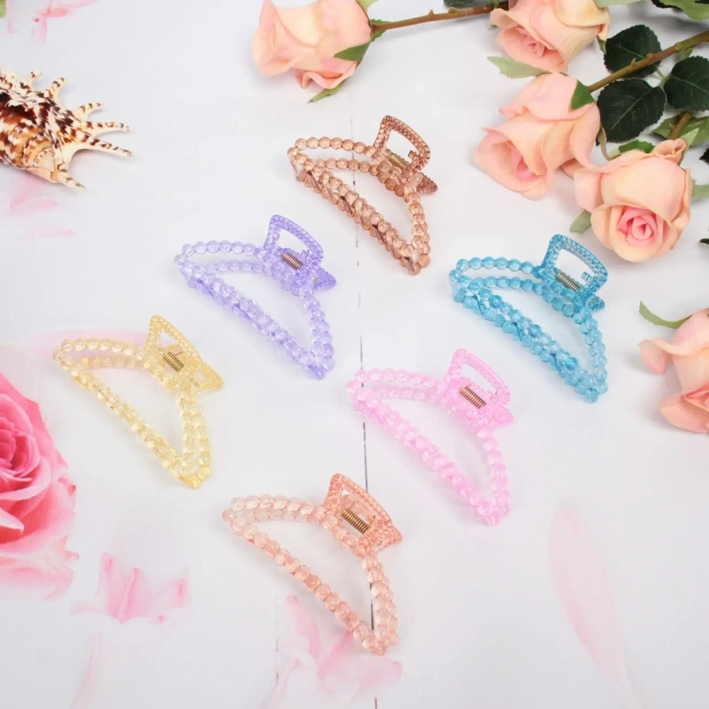 Заколка-краб для волос на блистере «Cruella- Трапеция», микс 6 цветов, 9,5 см