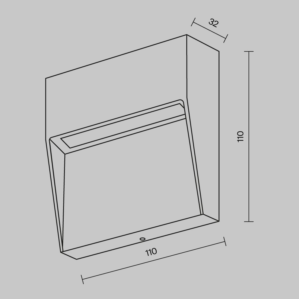 Уличный настенный светодиодный светильник Maytoni Mane O047SL-L3B3K