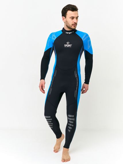 Гидрокостюм Sargan Nero 2.0 Long men 2 мм черно-голубой
