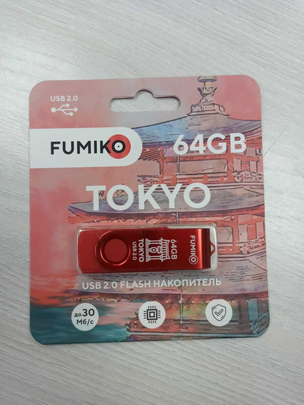 Флешка FUMIKO TOKYO 64GB красная USB 2.0