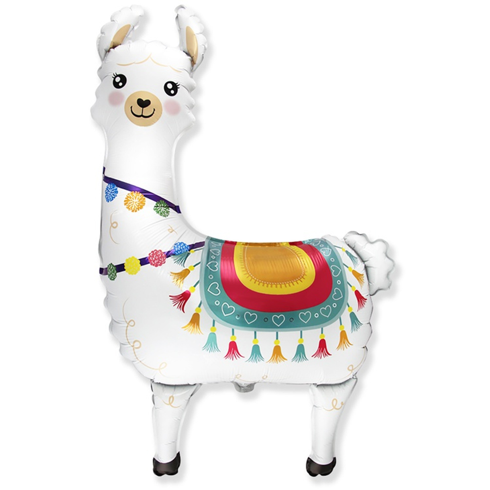 Шар Фольгированный Лама (Белый)