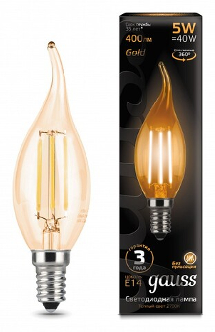 Лампа светодиодная Gauss  E14 5Вт 2700K 104801005
