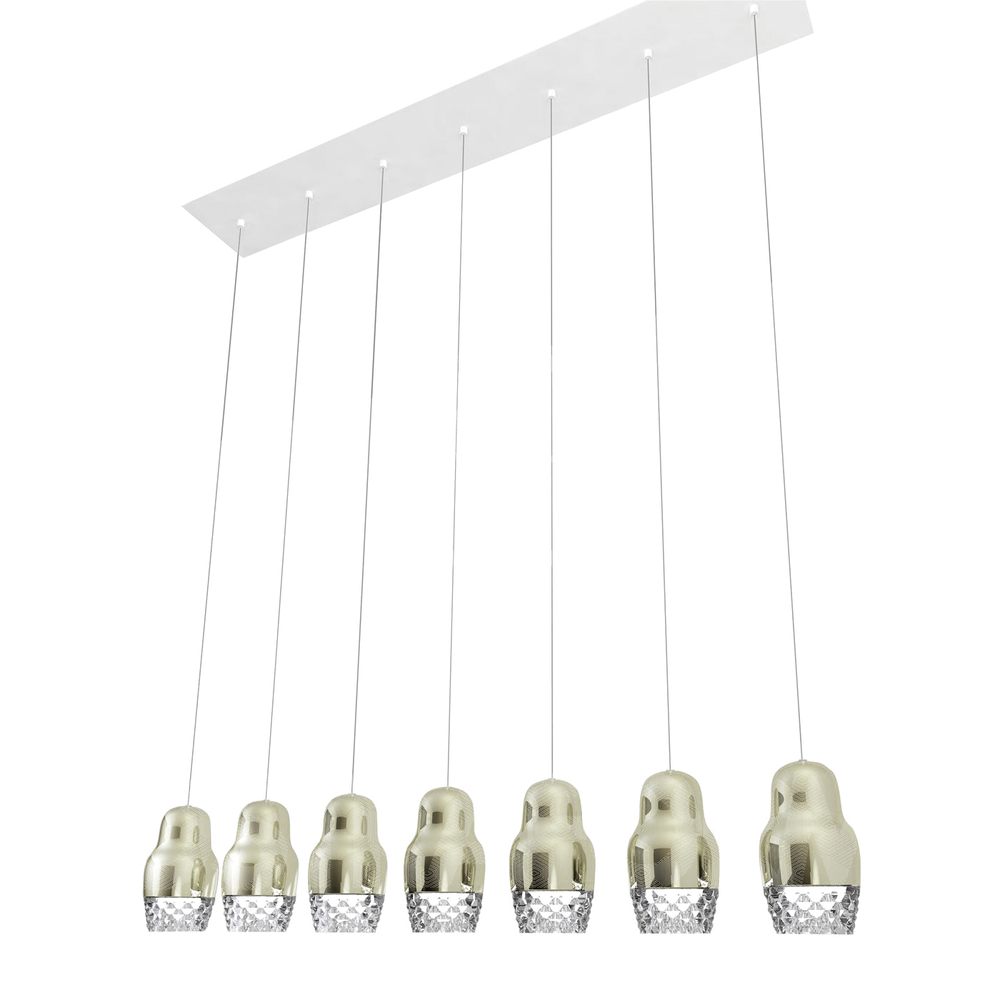 Pendant design lamp  FEDORA 7 by AXO LIGHT  (Silver)