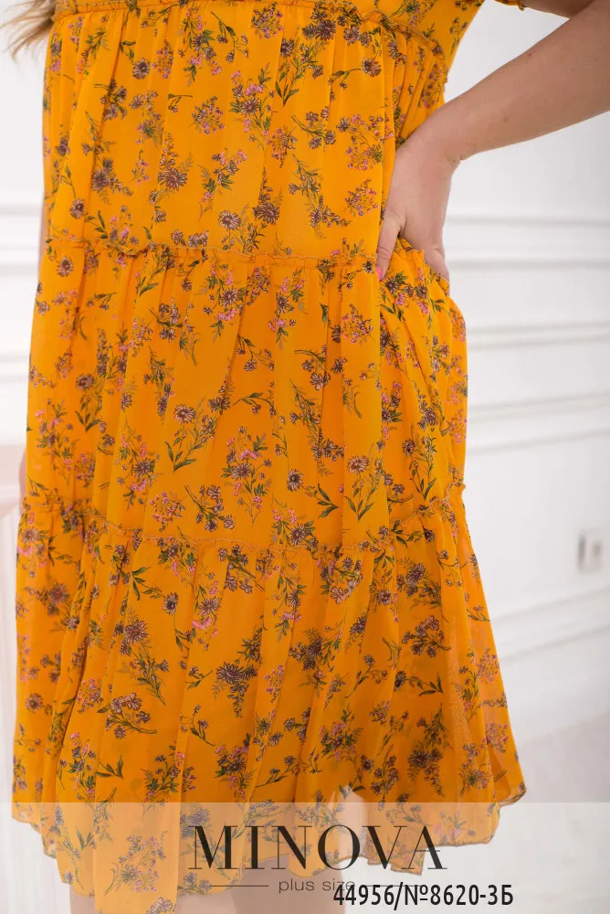 Платье 8620-3Б-желтый Minova