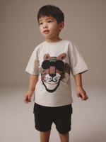 Футболка и шорты в комплекте для мальчика Next E63-602, Песочный, Черный