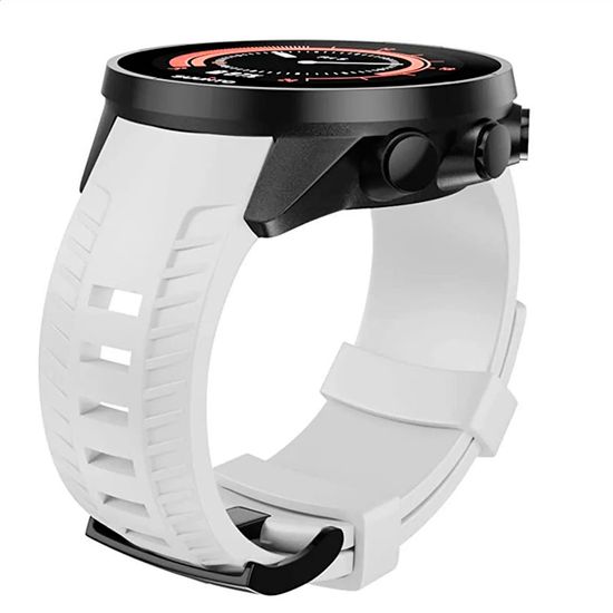 Ремешок силиконовый для Suunto 9 / 9 Baro быстросъемный 24 мм (Белый)