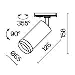 Трековый светильник Technical TR021-1-124K-Z-B