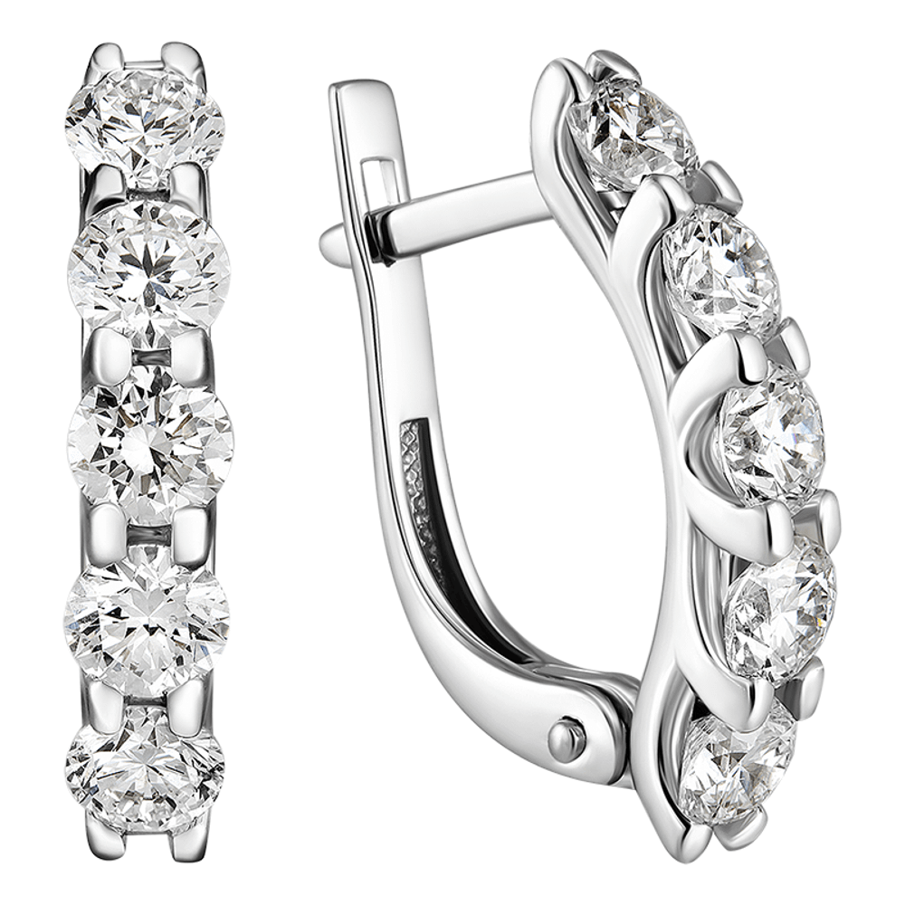 Серьги с в.бриллиантами 1.673 ct