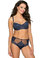 Тоненькие трусики-бразилиана с нежным кружевом (Размер: S) (Цвет: какао)