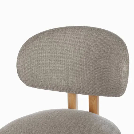 Обеденный стул Sage, светлый дуб с серой обивкой