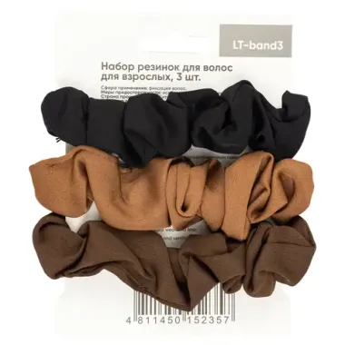 Резинки для волос, комплект 3шт. (для взрослых) La and Te beaute LT-band3