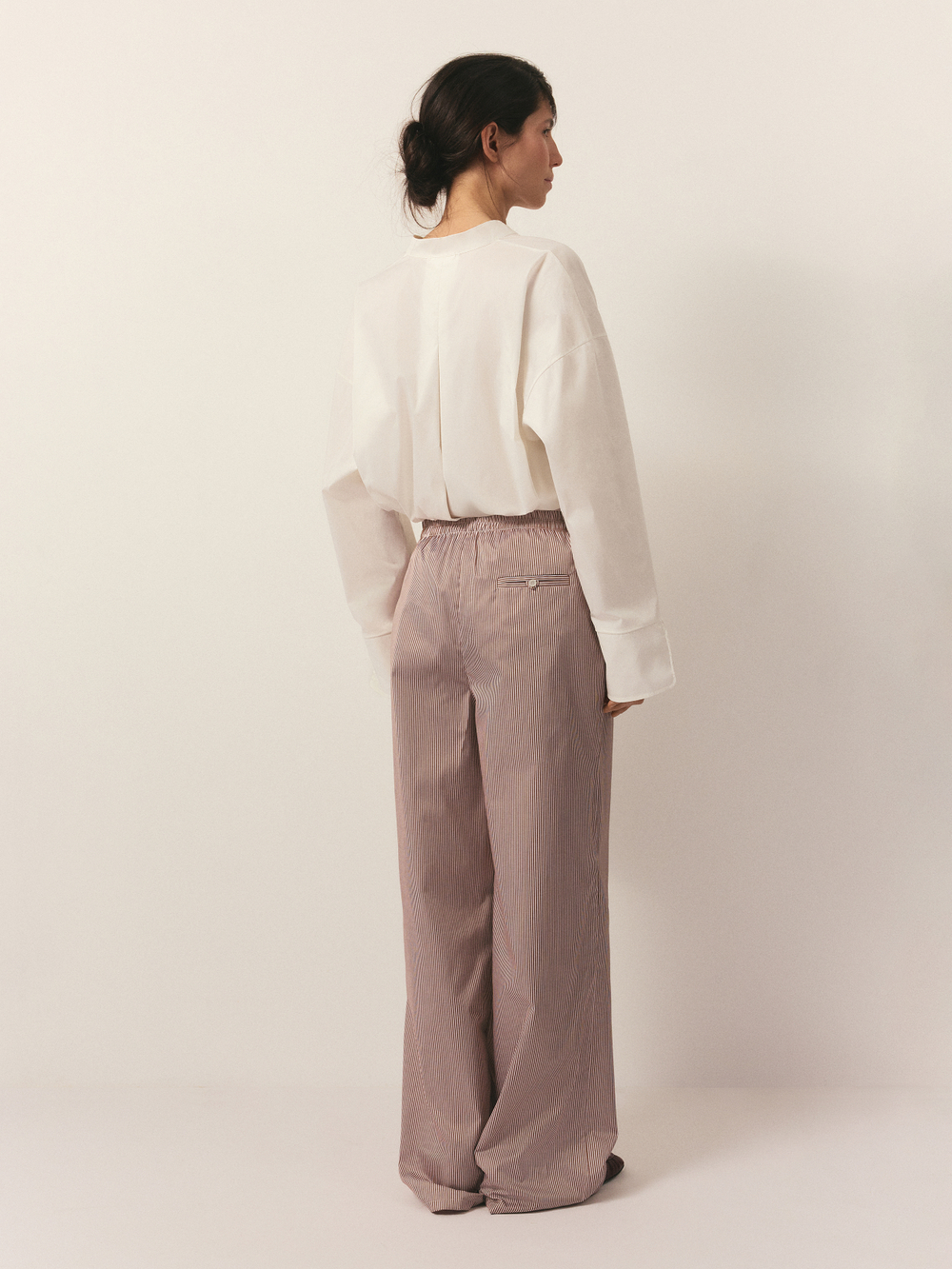 Брюки из хлопка в полоску