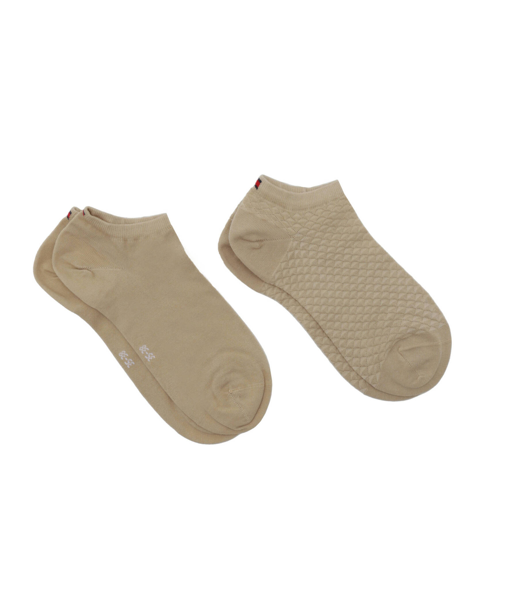 Носки 2 пары TH WOMEN SNEAKER 2P CF2Y Tommy Hilfiger - бежевый(701227564)