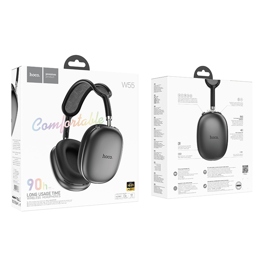Полноразмерные Bluetooth наушники HOCO W55 (черный)