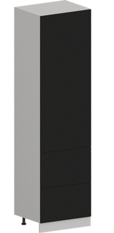 Кухня Модуль ШП2Я 600М Ликата / Черный матовый