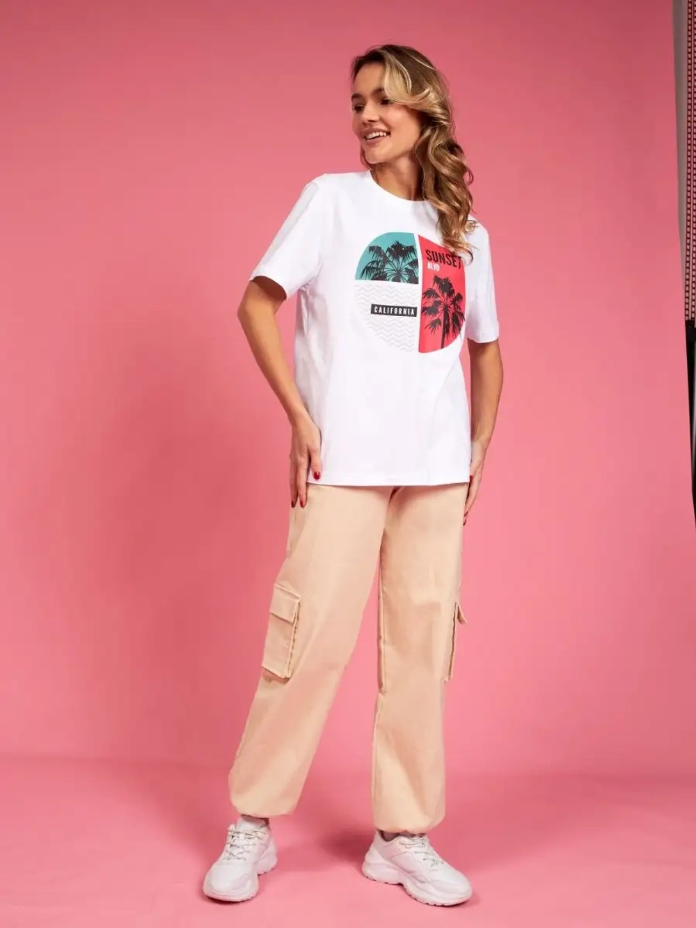 Футболка с принтом california надпись калифорния