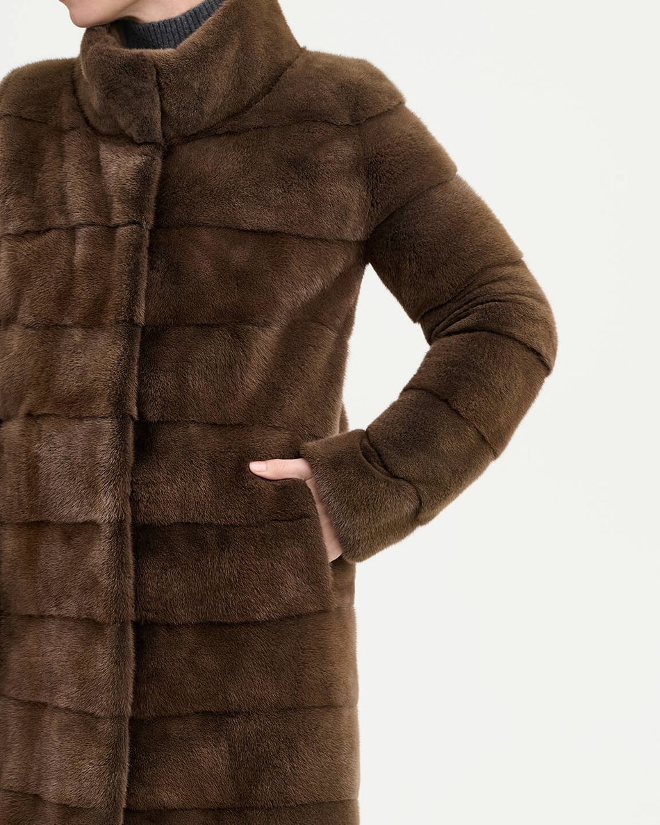 Шуба из меха норки