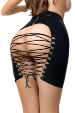 Мини-юбка glossy leanne из материала wetlook l