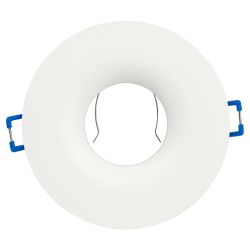 Встраиваемый светильник алюминиевый ЭРА KL105 WH MR16 GU5.3 белый | Алюминиевые встраиваемые светильники