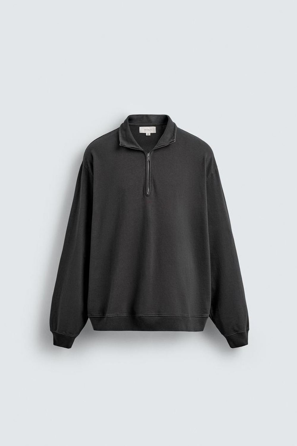 ZARA ТОЛСТОВКА С ВОРОТНИКОМ НА МОЛНИИ, ТЕМНО-СЕРЫЙ