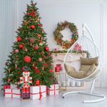 Подвесное кресло-кокон SEVILLA RELAX белое, шоколад подушка (Laura Outdoor)