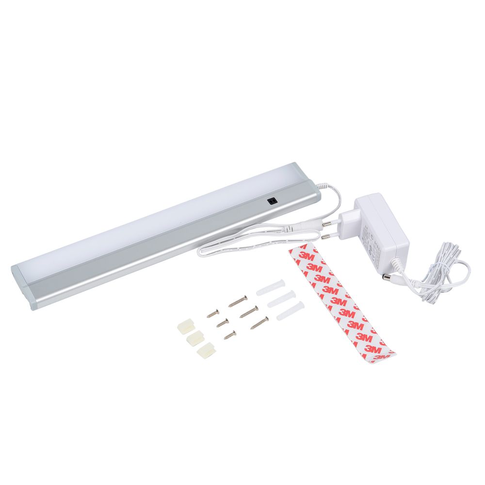 ULI-F41-5.5W-4200K-DIM SENSOR IP20 SILVER Панель линейная светодиодная ультратонкая. с бесконтактным выключателем. 300х53х14мм. 280Lm. Серебристый. ТМ Uniel