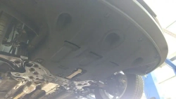 Защита картера двигателя, КПП (2 мм, сталь) для Hyundai Tucson 2018-2021 (V = 1.6 AT AWD; 2.0d AT AWD; 2.0 AT AWD; 2.0 AT FWD), Kia Sportage 2018-2022 (V = 2.4 AT; 2.0 CRDi AT) Sheriff.10.4041