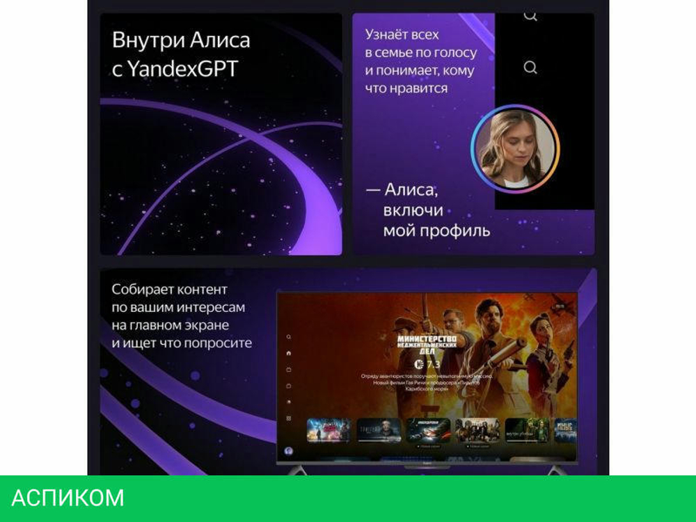 Телевизор Яндекс ТВ Станция Бейсик с Алисой 50 YNDX-00075