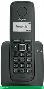 Радиотелефон DECT Gigaset A116 черный (S30852-H2801-S301)