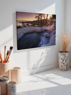 Картина на стену 40 X 50 Водопад зимой