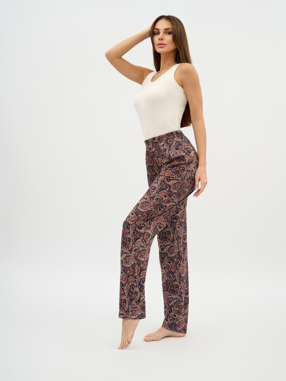 Брюки Б-18/тсиний-огурцы