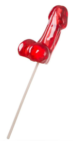 Красный леденец в форме фаллоса со вкусом виски (Цвет: красный)