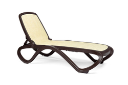 Шезлонг Nardi Omega без подлокотников, кофейно-бежевый