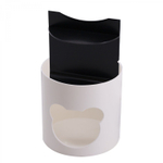 Подставка-стакан для канцтоваров Alingar, пластиковая, круглая, "Медвежонок", бело-черный