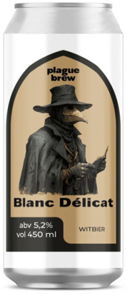 Пиво Плейг Блан Деликат / Plague Blanc Delicat 0.45 - банка