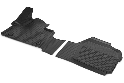 Коврики в салон автомобиля передние Rival для Volkswagen Caravelle T6 рестайлинг 2020-н.в./Multivan T6 рестайлинг 2020-н.в., полиуретан, с крепежом, 3 части, 15813003