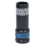 KING TONY (441521M) Головка торцевая ударная глубокая тонкостенная 1/2", 21 мм